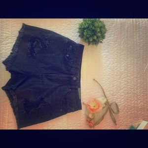 black target shorts with rips!